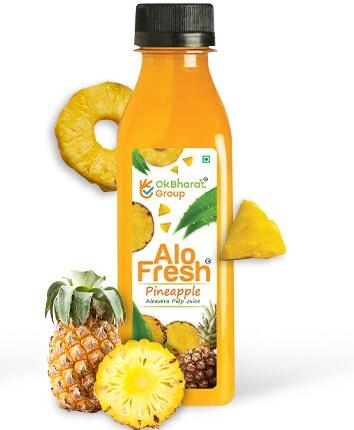 AloFresh Pineapple Alovera Pulp Juice, Packaging Type : Bottle