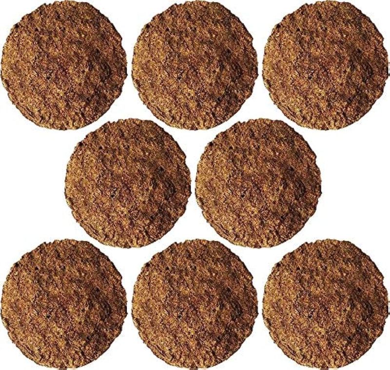 Brown Round Cow Dung Cake, Size : Standard