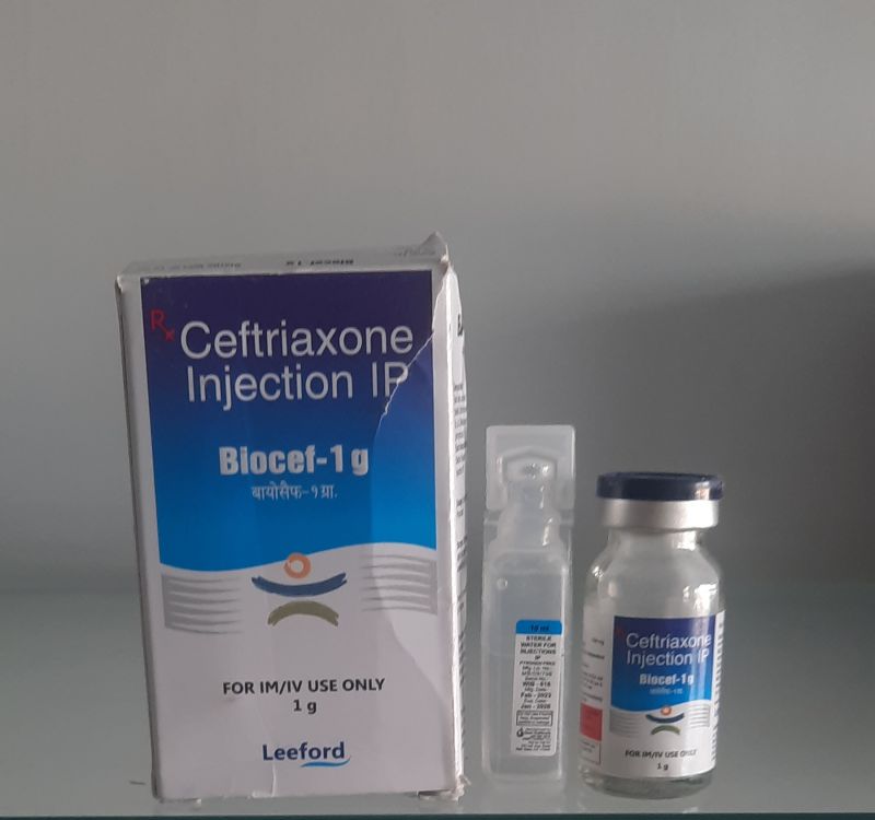 Biocef-1g Liquid Ceftriaxone Injection, for Pharmaceuticals, Medicine Type : Allopathic