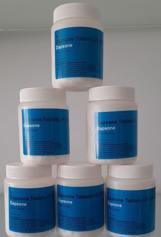 White Dapsone Tablets, Grade Standard : Medicine Grade