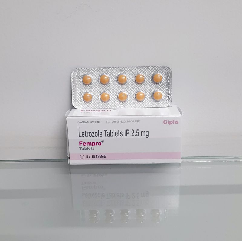 Letrozole Tablets 2.5mg, for Hospital. Clinic, Packaging Type : Strip