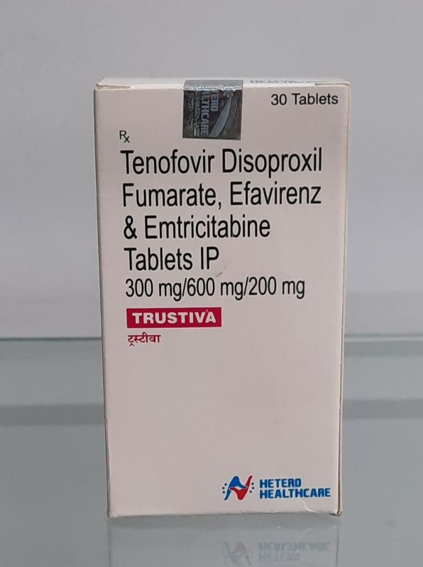 TRUSTIVA Tenofovir Disoproxil Fumarate Tablet, for Hospital, Clinical, Personal, Packaging Type : Bottle