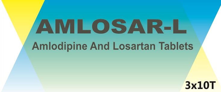Amlosar-L Amlodipine & Losartan Tablets, Grade : Medicine Grade