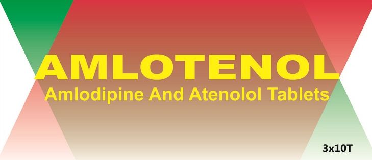 Amlotenol Amlodipine & Atenolol Tablets, Grade : Medicine Grade