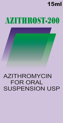 Azithrost-200 Azithromycin Oral Suspension, Packaging Size : 15 Ml