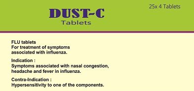 Dust-C Paracetamol Tablets, Grade : Medicine Grade