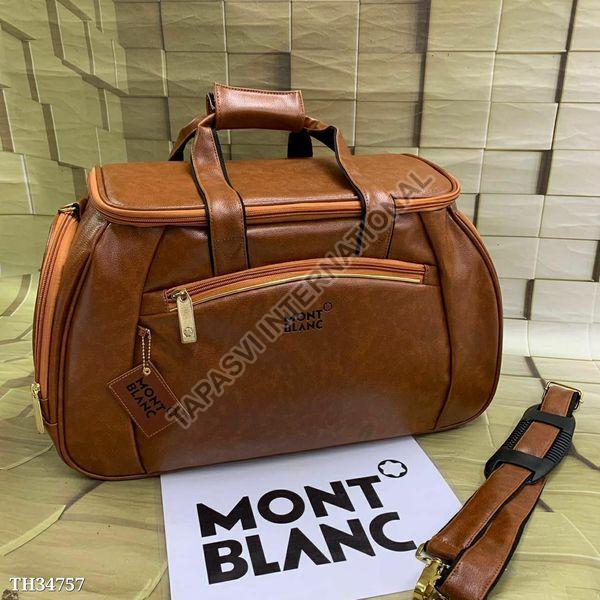 Mont Black Leather Duffel Bags, For Trekking Use, Travel Use, Technics : Machine Made