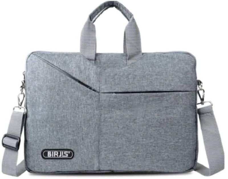 Plain Polyester Laptop Bags, Color : Grey