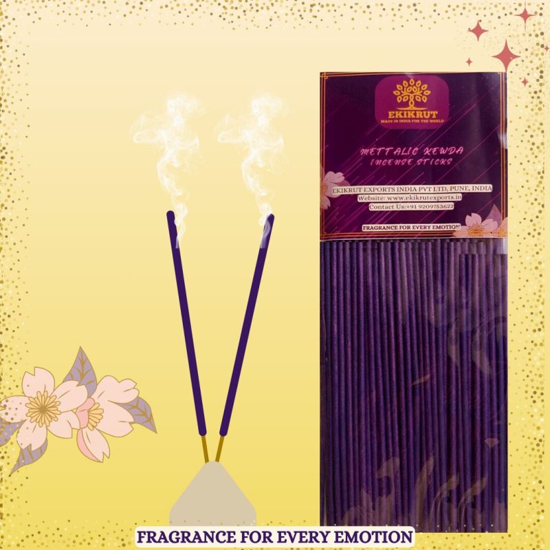 Multiweight Metallic Kewda Incense Sticks, for Church, Home, Office, Packaging Type : Plastic Packet