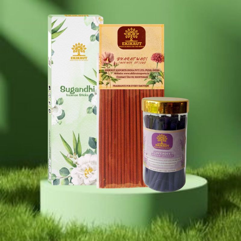 Sugandhi Bharatwasi Incense Sticks and Lavender Dhoop Sticks Combo Pack