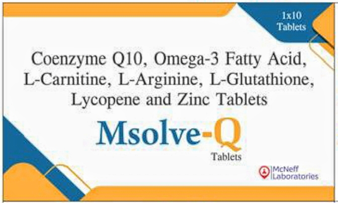 Msolve Q Tablet Coenzyme Capsule, For Muscle Strength Gain, Body Fitness, Grade Standard : Pharm Grade