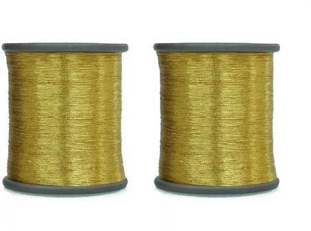 Golden 754D Imitation Polyester Zari Thread Roll, for Textile Industry