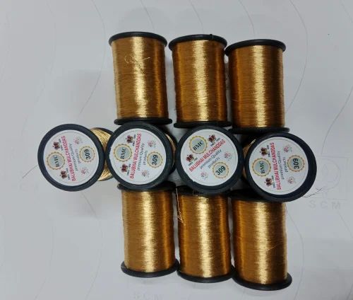 No. 304 Golden Zari Thread Roll, for Textile Industry