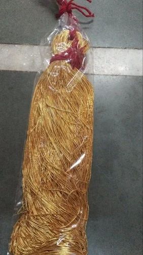 Golden Dyed Polyester Vennila Nakshi Zari Thread, Packaging Type : Loose