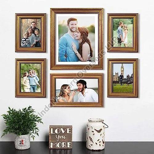 Rectangular Wood Handmade Photo Frames, for Home Decor, Speciality : Attractive Look, Nice Finish