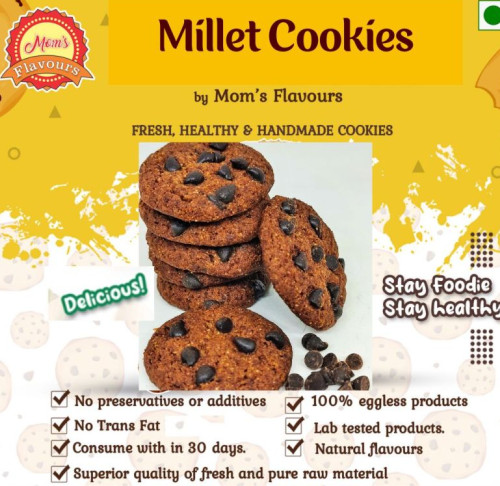 Mom's Flavours Millet Cookies , for Snacks, Home, Office