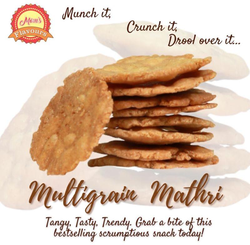 Mom's Flavours Namkeen Multi Grain Mathri, for Snacks, Home, Office