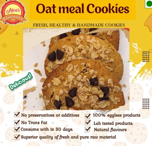 Mom's Flavours Oat Meal Cookies, for Snacks, Home, Office