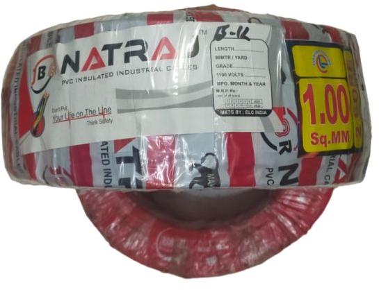 Natraj Round Cable 2Core 1.00Sqmm, 90mtr