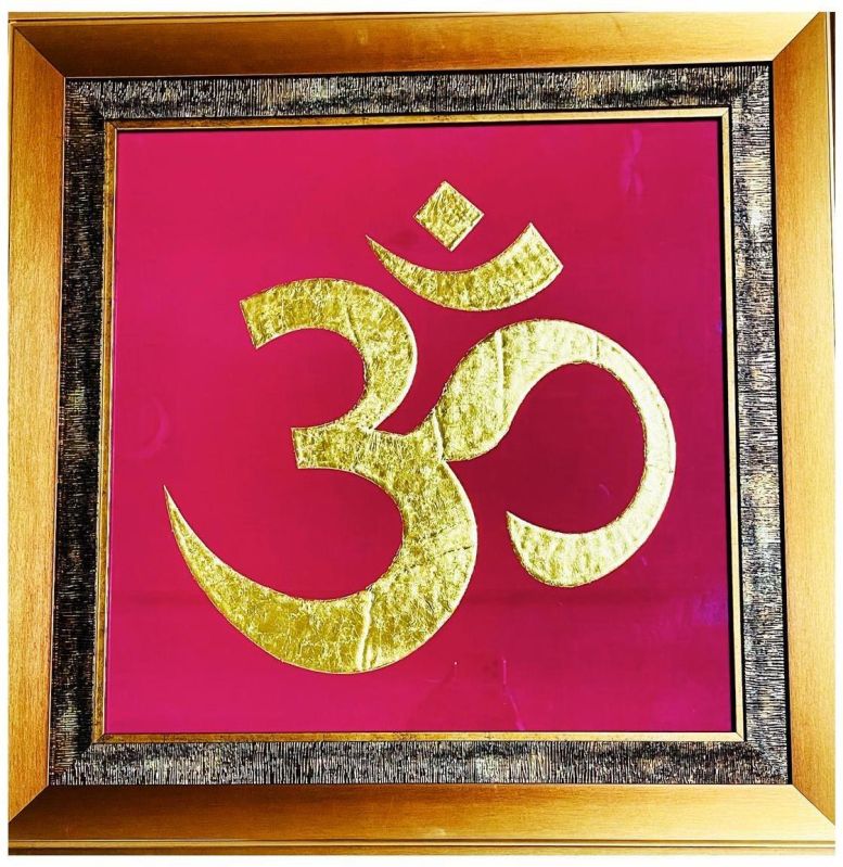 Handmade Fine 24k gold foil leaf Tanjore Religious symbols, for Shop, House, Hotel, Home, Style : Elegant