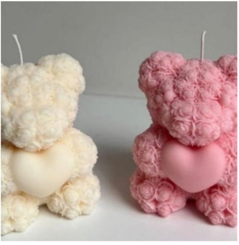 Beeswax Teddy Bear Candle, for Interior Decor, Speciality : Smokeless, Fine Finished, Attractive Pattern