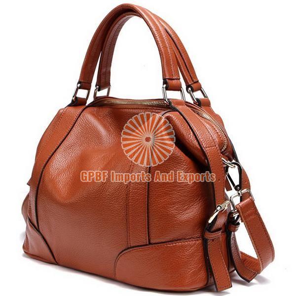 Brown Plain Ladies Leather Handbags, for Office Use