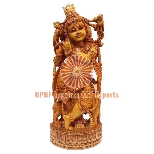 Polished Wooden God Statue, for Office, Home, Temple, Packaging Type : Thermocol Box