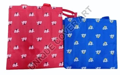 Printed Cotton Carry Bags, Size : 10X2X11 Inch(LXWXH)