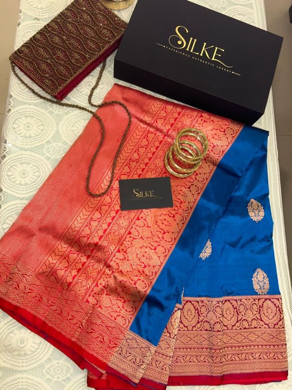 Multicolor Party Wear Banarasi Silk Saree, Feature : Shrink-Resistant, Easy Wash, Anti-Wrinkle