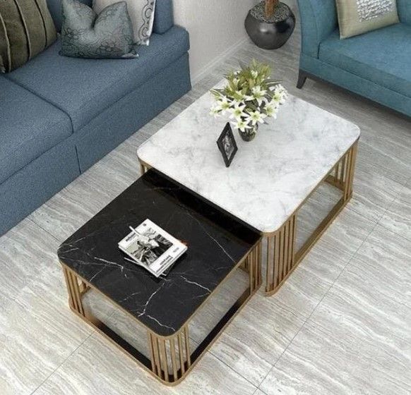 Black Marble Inlay Table Top