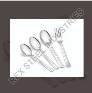 Stainless Steel Emerald Design Cutlery Set, Color : Silver