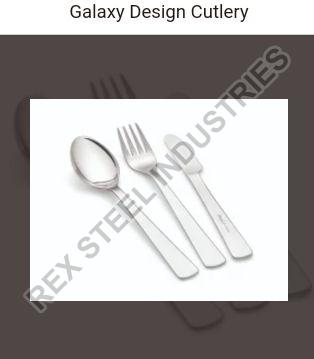 Stainless Steel Galaxy Design Cutlery Set, Color : Silver