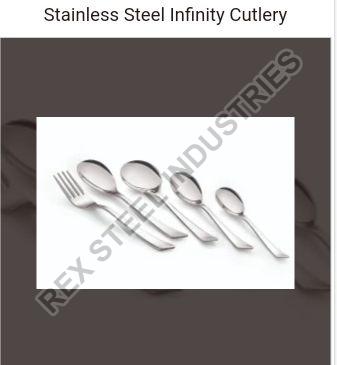 Stainless Steel Infinity Design Cutlery Set, Color : Silver
