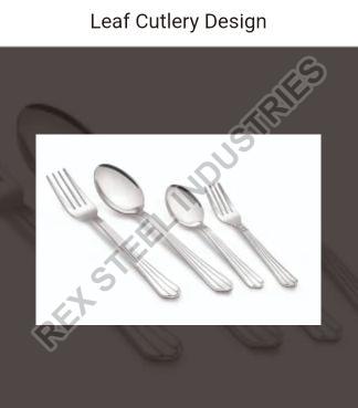 Stainless Steel Leaf Design Cutlery Set