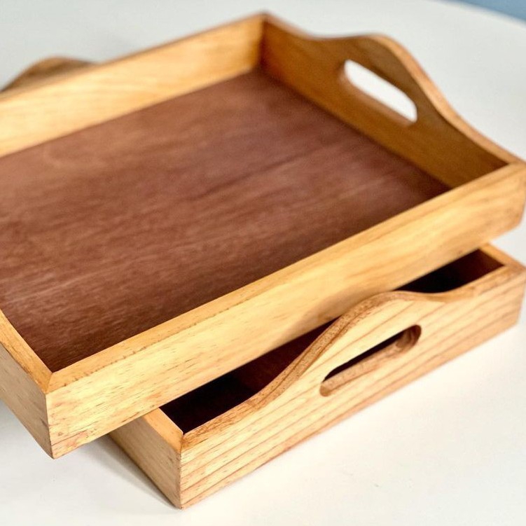 Polished Mango Wood Serving Tray, For Homes, Hotels, Restaurants, Banquet, Wedding, Packaging Food Items