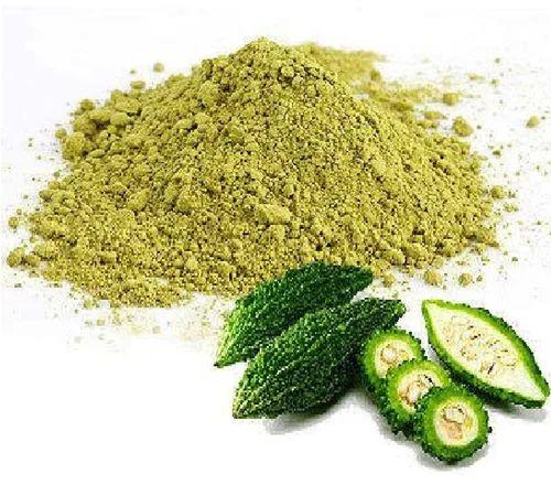 Light Green Raw Organic Karela Powder, for Cooking, Grade Standard : Food Grade