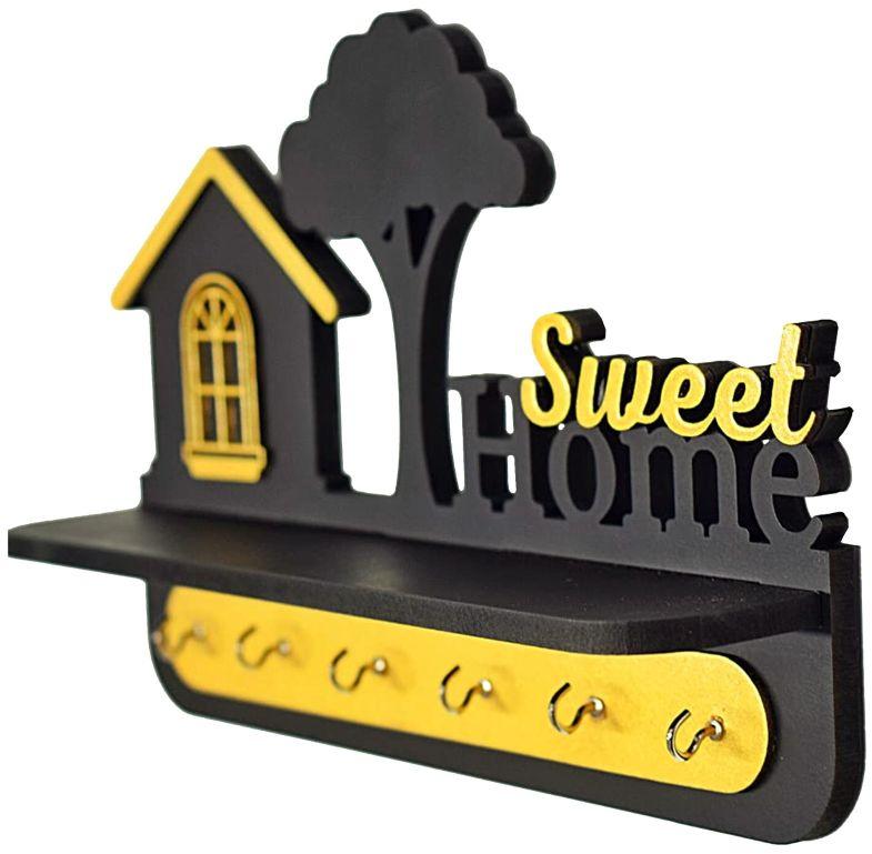 Wooden Sweet Home Key Holder