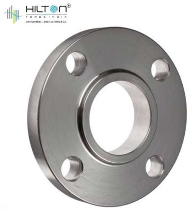 Silver Hiltonforge India Round Polished Stainless Steel slip on flanges, for Industrial Use