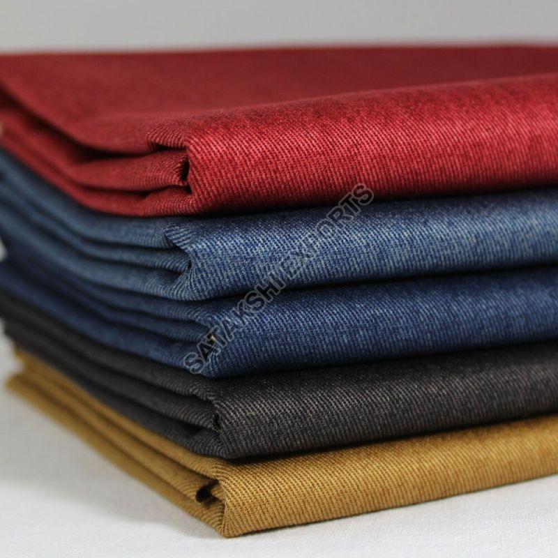 Multi Colour Plain Dyed Twill Fabric, for Garments, Packaging Type : Poly Bag