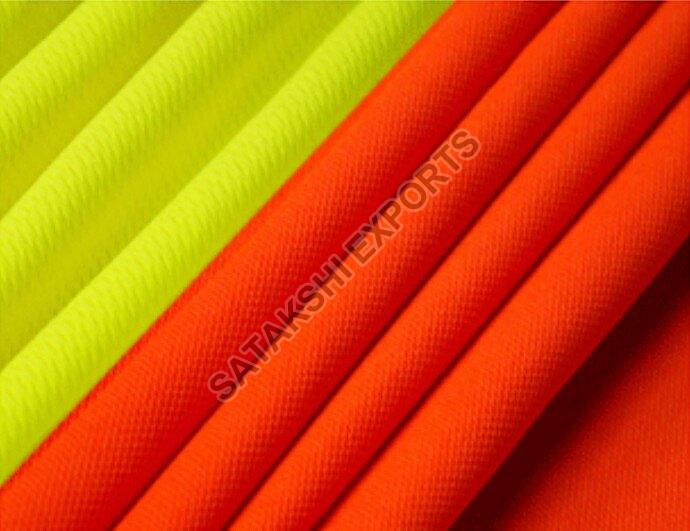 Orange Polyester Fluorescent High Visibility Fabrics, for Jacket Coat Making, Width : 58