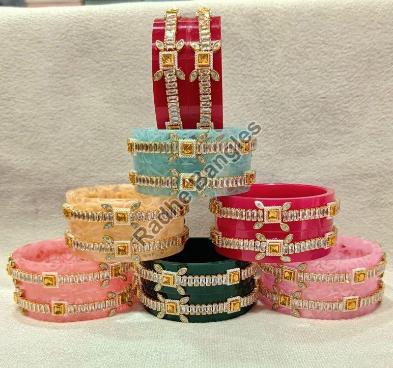 No. 107 Fancy Plastic Bangles, Size : Standard