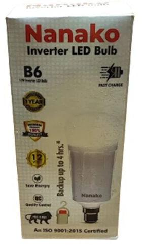 Corrugated Paper Led Bulb Packaging Box, Size(LXWXH)(Inches) : 2x2x4inch