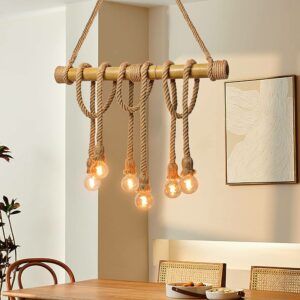 Bamboo Pendant Lighting Lamp