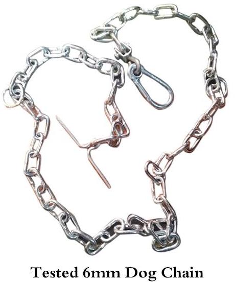 Silver Polished 6mm Dog Chain, Packaging Type : Plastic Packet