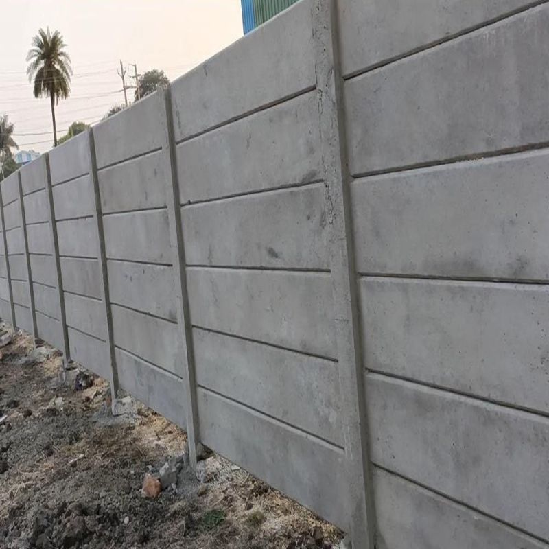 Grey Plain Cement Rcc precast compaund wall, for Boundaries, Construction, Size : 40x40ft, 45x45ft