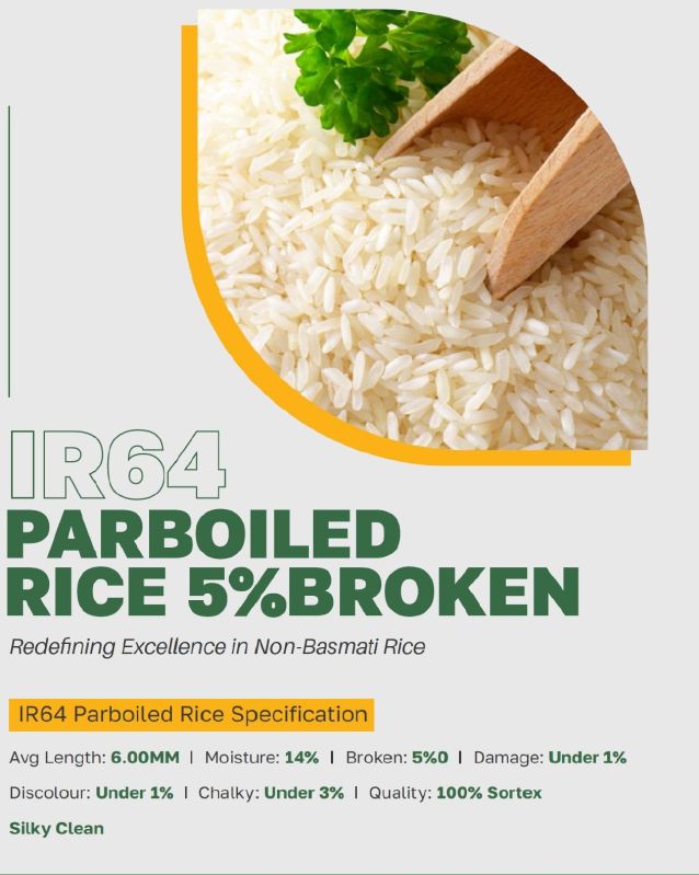 Common IR-64 Parboiled Rice, Size : 6mm