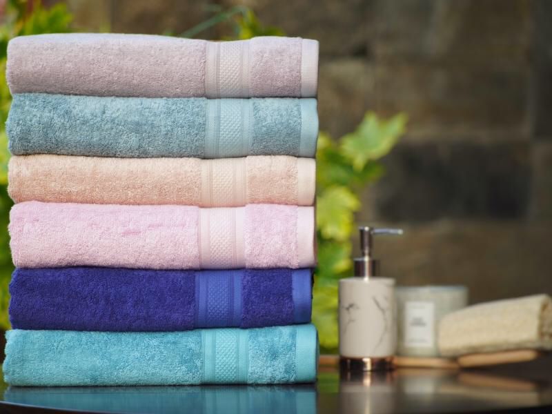 Rectangle Plain Bamboo Towel, For Home, Hotel, Bath