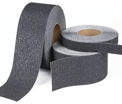 Black PVC Quartz Sand Anti Skid Tapes, Packaging Type : Box