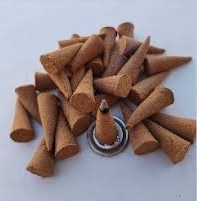 Brown Wood Incense Cones, for Aromatic, Pooja, Religious, Temples, Packaging Type : Carton Box
