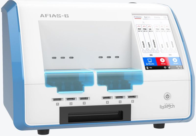 White Boditech AFIAS-6 Automated Immunoassay Analyzer, for Clinic, Lab